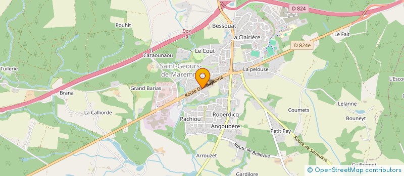 localisation de l'entreprise M2S à SAINT-GEOURS-DE-MAREMNE