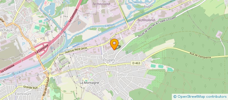 localisation de l'entreprise M2S  ETUPES