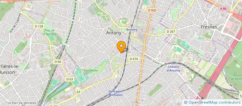localisation de l'entreprise M2S à ANTONY