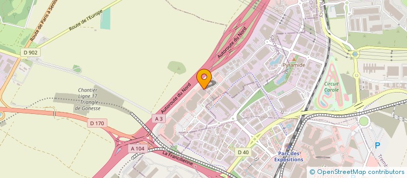 localisation de l'entreprise M2S NETTOYAGE à ROISSY-EN-FRANCE