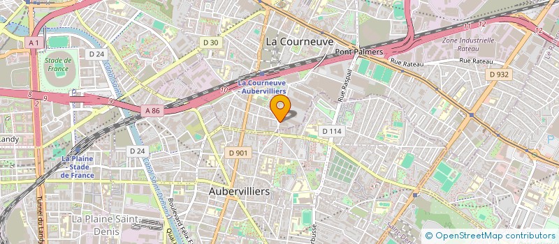 localisation de l'entreprise M2ST à LA COURNEUVE