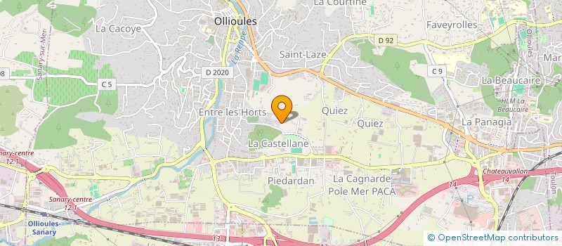 localisation de l'entreprise M2T  OLLIOULES