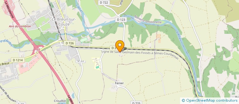 localisation de l'entreprise M2TE à LE BREUIL-SUR-COUZE