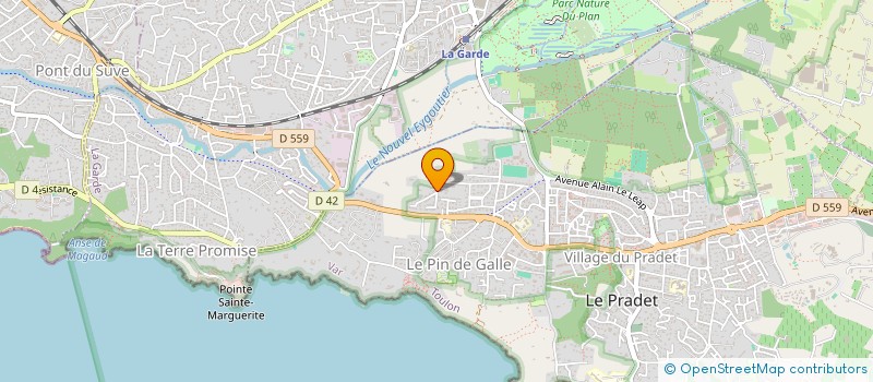 localisation de l'entreprise M2V DEVELOPPEMENT  LE PRADET