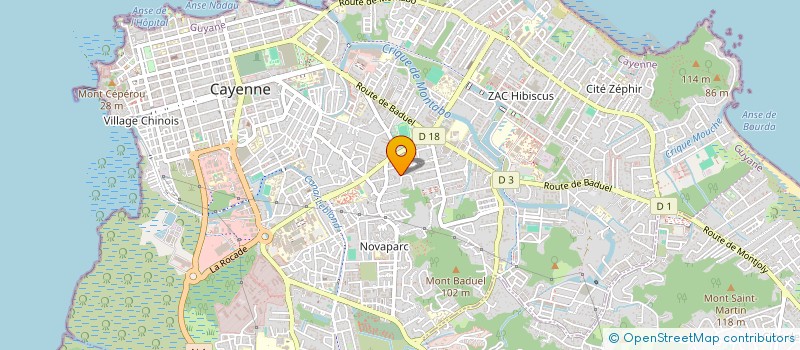 localisation de l'entreprise M2YV ET ASSOCIES  CAYENNE