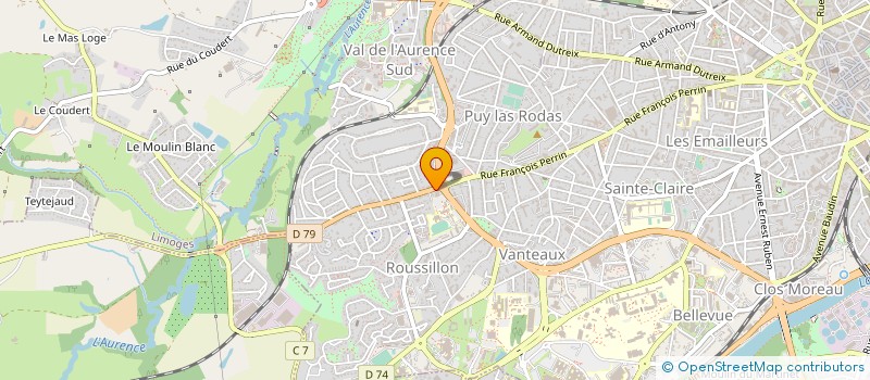 localisation de l'entreprise M3 à LIMOGES