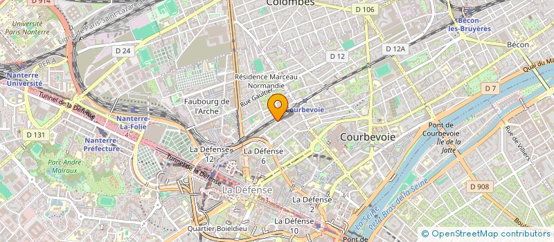 localisation de l'entreprise M3 TRANSPORT à COURBEVOIE