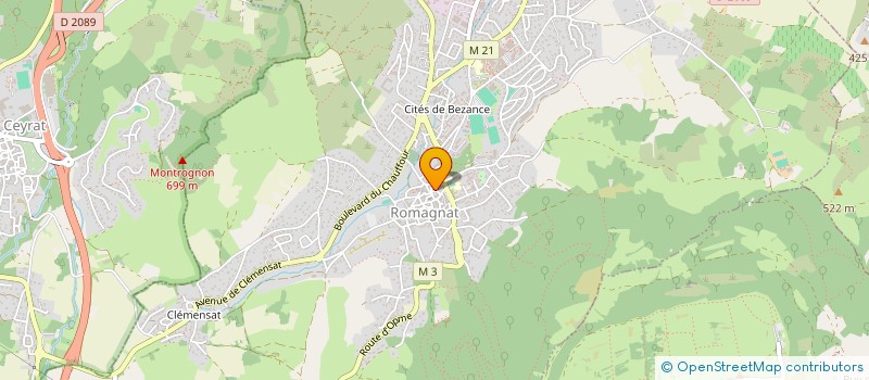 localisation de l'entreprise M3A  ROMAGNAT