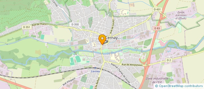localisation de l'entreprise M3C à CERNAY