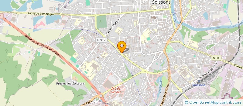 localisation de l'entreprise M3DEK PARIS à SOISSONS