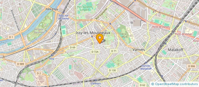 localisation de l'entreprise M3E à ISSY-LES-MOULINEAUX