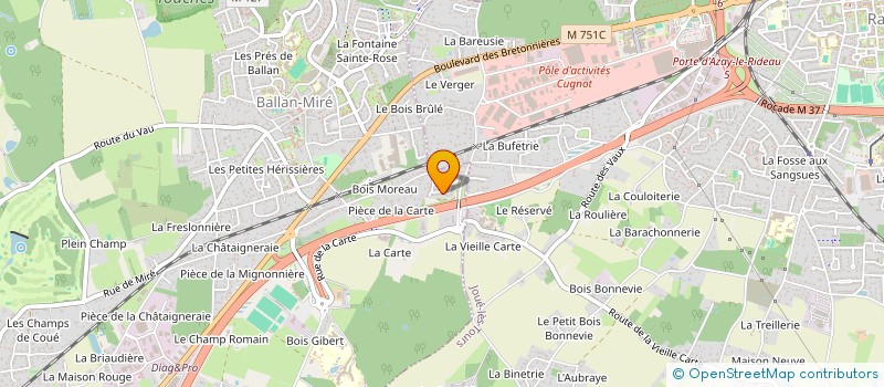 localisation de l'entreprise M3N CONSEIL  BALLAN-MIRE