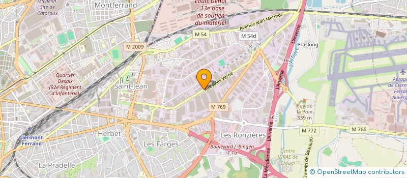 localisation de l'entreprise M3P SOLUTIONS  CLERMONT-FERRAND