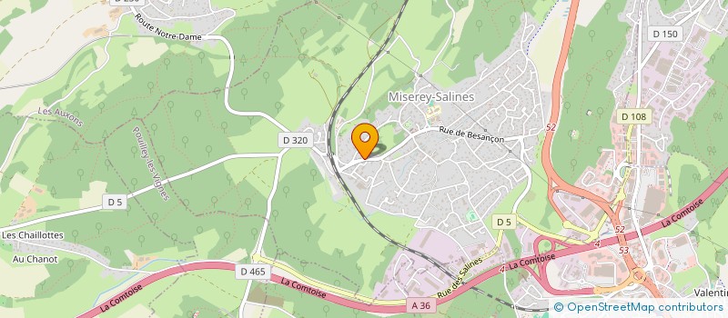 localisation de l'entreprise M3S  MISEREY SALINES