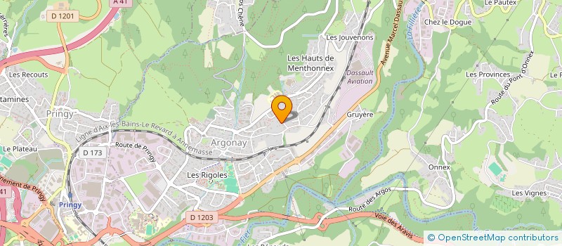 localisation de l'entreprise M3T  ARGONAY