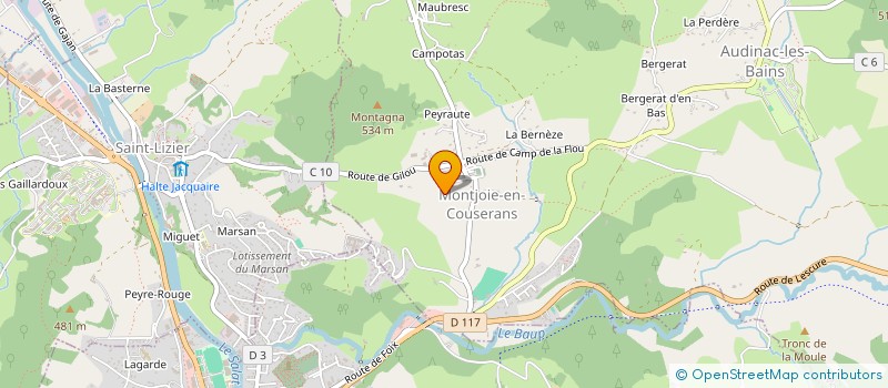 localisation de l'entreprise M4CHEM à MONTJOIE-EN-COUSERANS