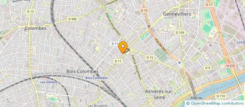 localisation de l'entreprise M4GE à BOIS-COLOMBES