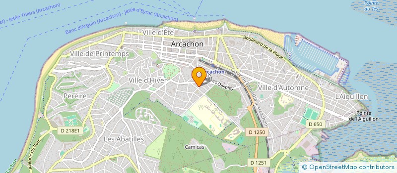 localisation de l'entreprise M5 à ARCACHON