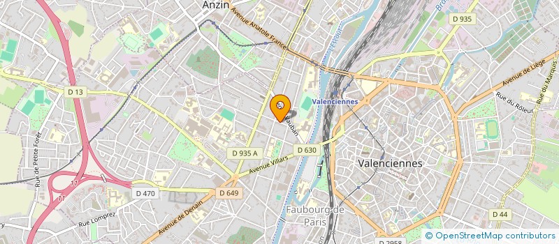 localisation de l'entreprise M5 IMMO à VALENCIENNES