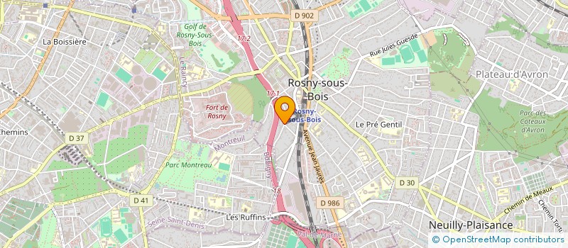 localisation de l'entreprise M75 STUDIO à ROSNY-SOUS-BOIS