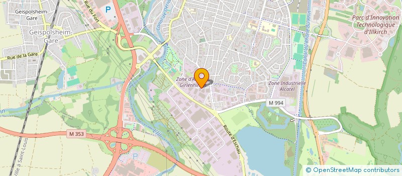 localisation de l'entreprise MA 2  ILLKIRCH-GRAFFENSTADEN