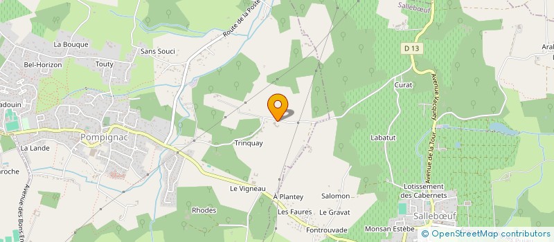 localisation de l'entreprise MA BATIMENT  POMPIGNAC