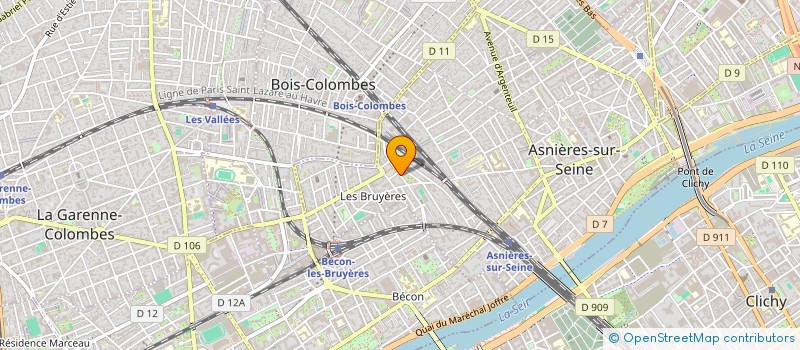 localisation de l'entreprise MA BATIMENT GENERAL TOUS CORPS D'ETAT à ASNIERES-SUR-SEINE