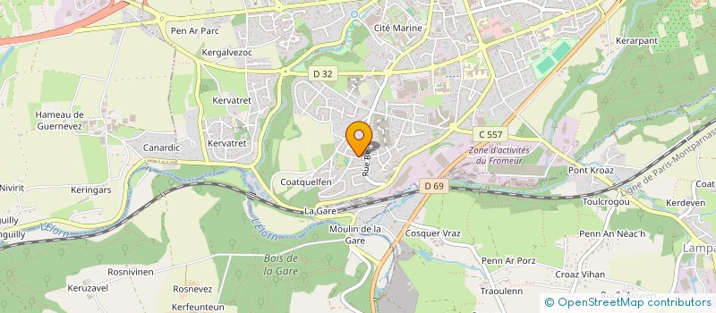 localisation de l'entreprise MA BULLE BIEN-ETRE à LANDIVISIAU
