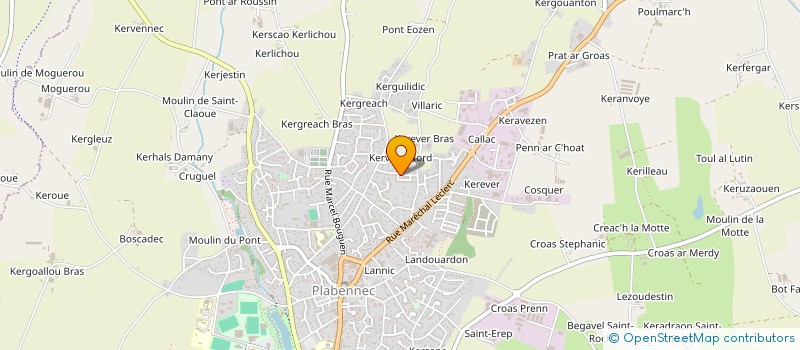 localisation de l'entreprise MA BULLE DE DECO  PLABENNEC