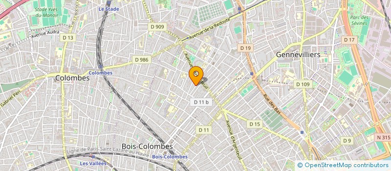 localisation de l'entreprise MA'COM à BOIS-COLOMBES