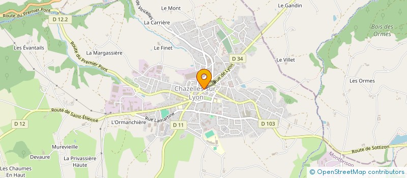 localisation de l'entreprise MA FOLIE RELOOK  CHAZELLES-SUR-LYON