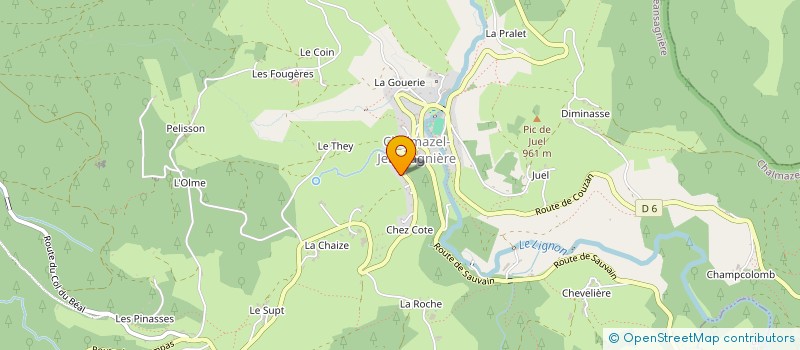 localisation de l'entreprise MA GRANDE AVENTURE à CHALMAZEL-JEANSAGNIERE