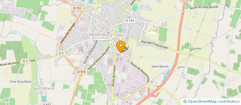 localisation de l'entreprise MA & MA IMMOBILIER  BARBEZIEUX-SAINT-HILAIRE