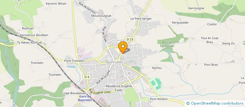 localisation de l'entreprise MA P'TITE CABANE à BANNALEC