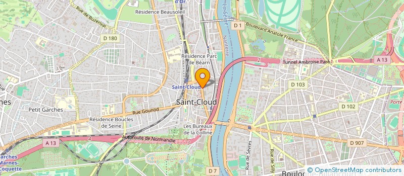 localisation de l'entreprise MA PLATEFORME SANTE à SAINT-CLOUD