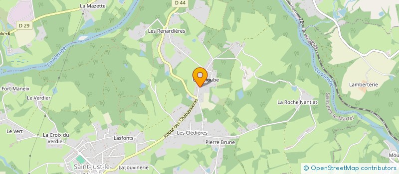 localisation de l'entreprise MA RECOLTE BIO à SAINT-JUST-LE-MARTEL