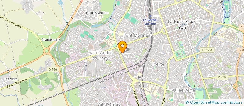 localisation de l'entreprise MA TEAM  LA ROCHE-SUR-YON