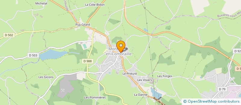 localisation de l'entreprise MA TONNELLE AUX GLYCINES  MONTAIGUT-EN-COMBRAILLE