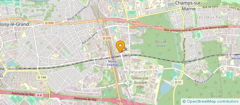 localisation de l'entreprise MA2I MAINTENANCE AUDIT INGENIER INFORMAT  CHAMPS-SUR-MARNE