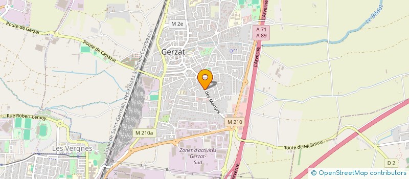 localisation de l'entreprise MA2S  GERZAT