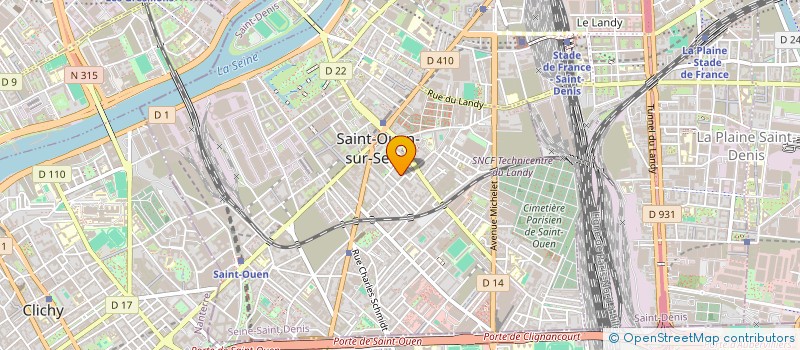 localisation de l'entreprise MAAT GALLERY à SAINT-OUEN-SUR-SEINE