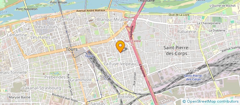 localisation de l'entreprise MAB à TOURS