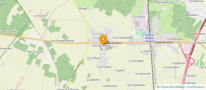 localisation de l'entreprise MAB-K LOGISTIQUE & TRANSPORT  NOYANT-DE-TOURAINE