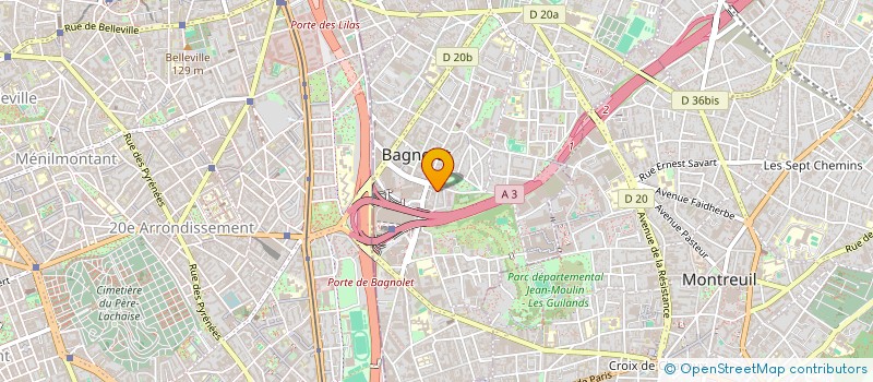 localisation de l'entreprise MAC CHAUMONT à BAGNOLET