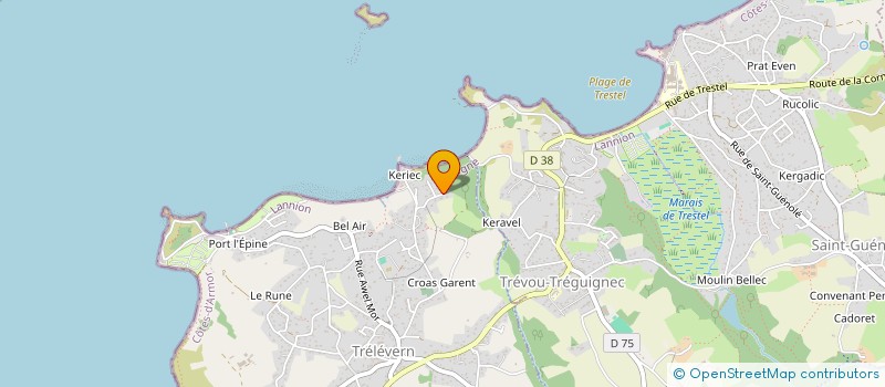 localisation de l'entreprise MACAES  TRELEVERN