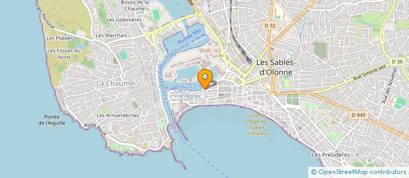 localisation de l'entreprise MACALIE à LES SABLES D'OLONNE
