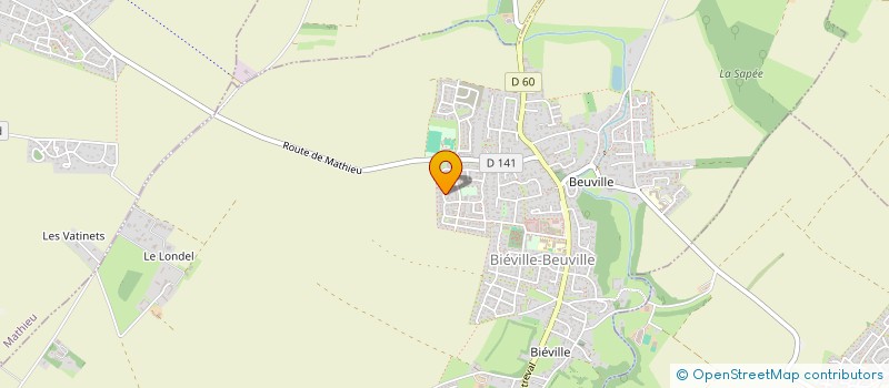 localisation de l'entreprise MACANI IMMO à BIEVILLE-BEUVILLE