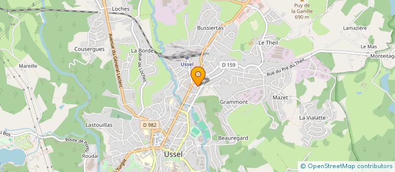 localisation de l'entreprise MACC à USSEL