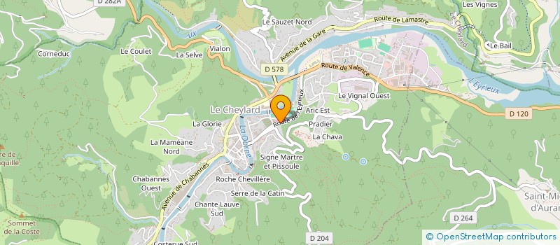 localisation de l'entreprise MACHAVAL  LE CHEYLARD