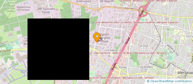 localisation de l'entreprise MACHINES A BOIS BERTHOME BEUGNIOT à MERIGNAC
